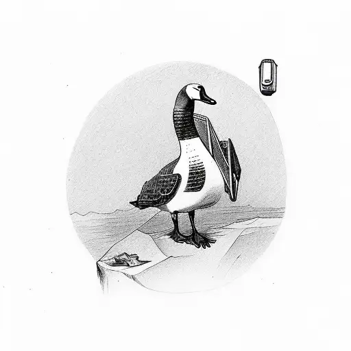 Goose On The Dj Deck Playing Music