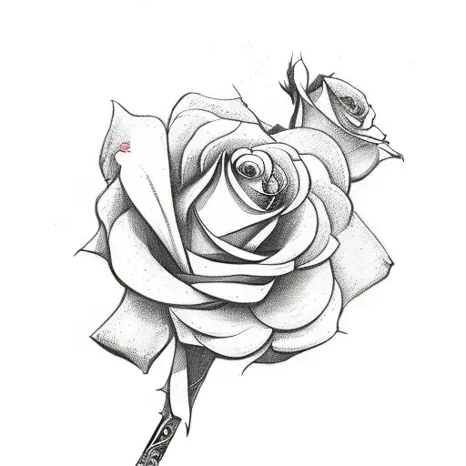 Sword Surrounded By Roses