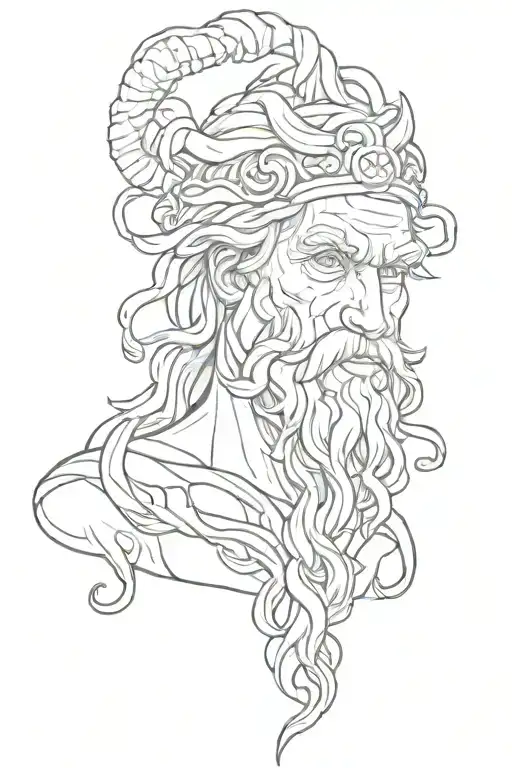 Zeus With Snake Wrapped