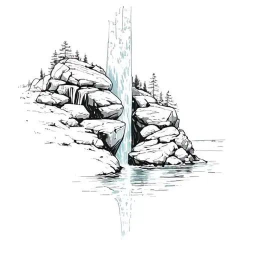 Waterfall Something In The Rocks Surrounded