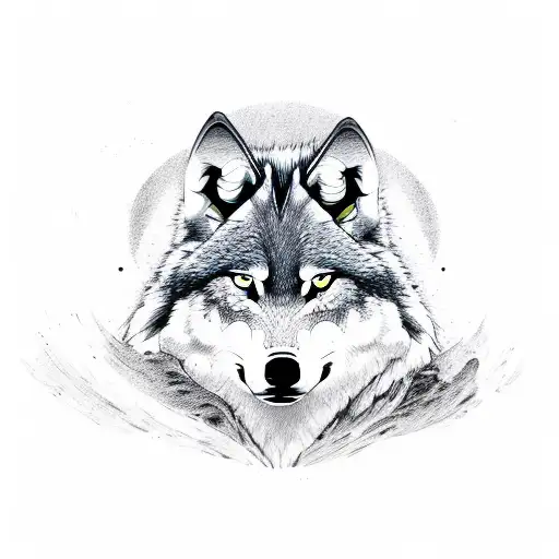 Full Body Wolf Attacking