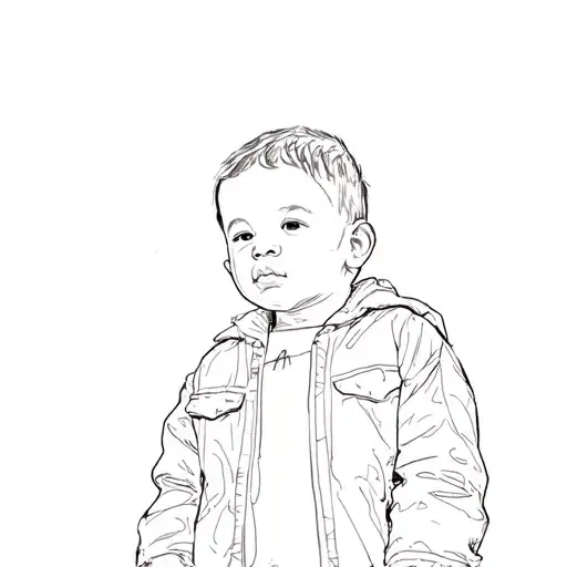 A Black Child In A Red Jacket