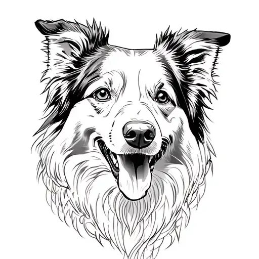 Border Collie Head