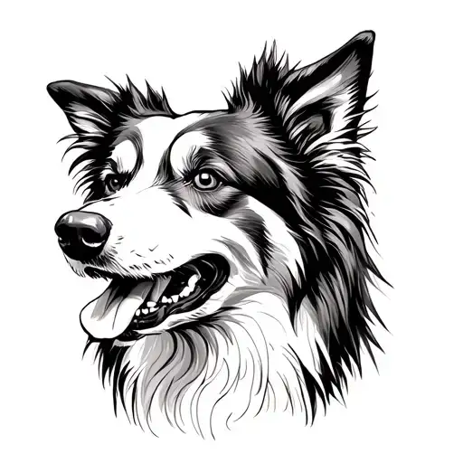 Border Collie Head