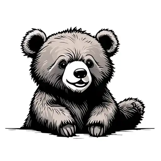 Adult Bear Happy Sitting