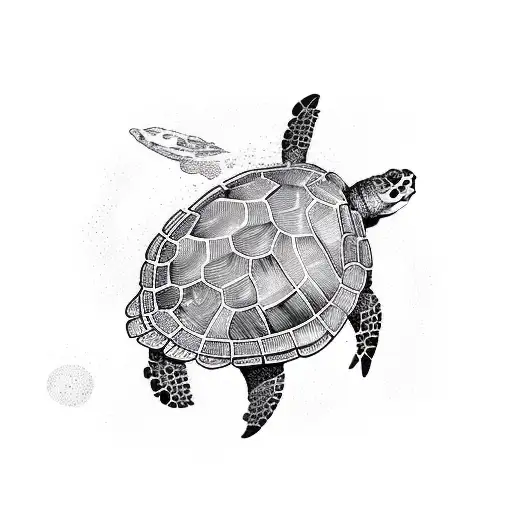Turtle In The Sea