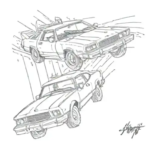 Speedin' Car Goin' Ninety In The Rain 1980S