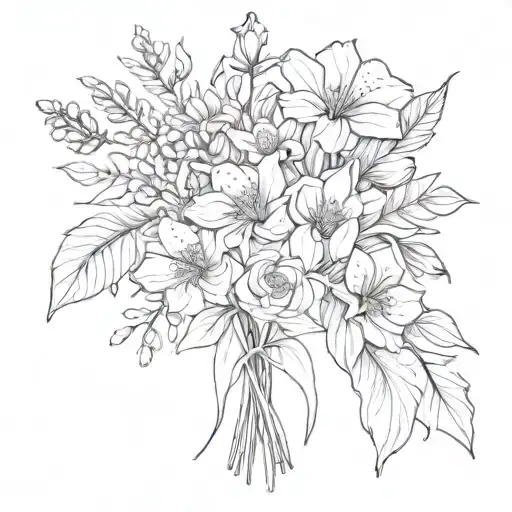 November And October Birth Flower Bouquet