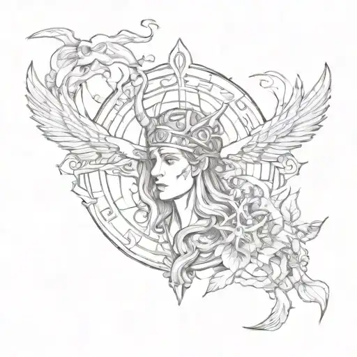 Combine Elements Of Norse Mythology And Greek Mythology In A Unique Tattoo Design