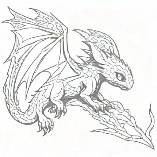 Toothless Silhouette Love