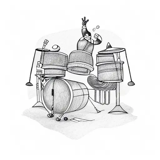 Astronaut Playing Drums