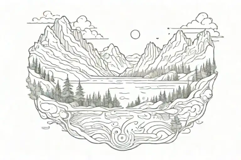 Mountains Water Forest