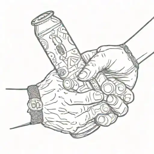 Guy Shaking Hands With A Beer Can