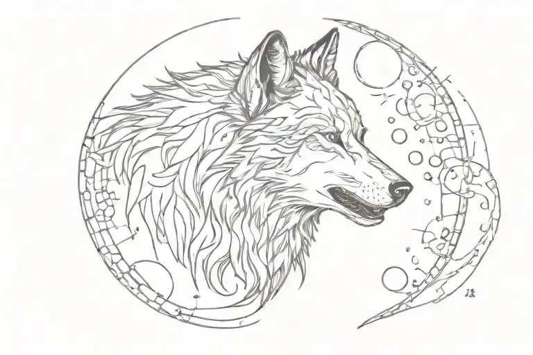Wolf Howling At The Moon Phases