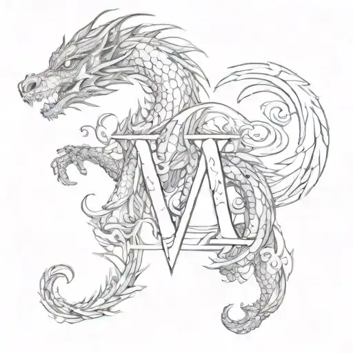 Letter M Dragon