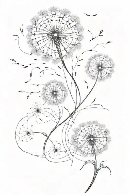Whimsical Transforming Dandelion Blowing