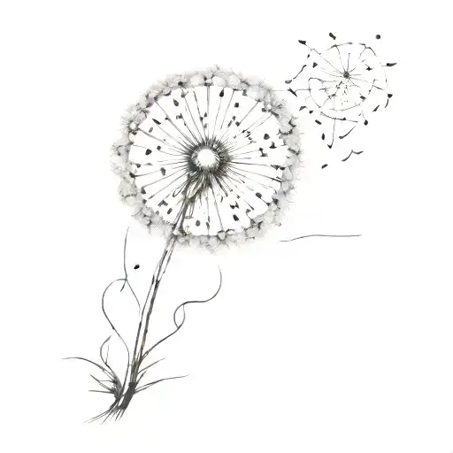 Whimsical Transforming Dandelion Blowing