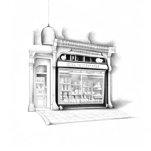 Old Shop Black And White