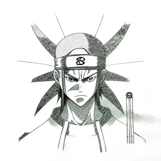 Itachi Uchiha From Naruto Forming A Genjutsu Of Zoro From Onepiece