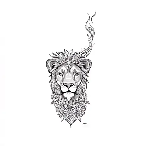 A Lion And A Mandala