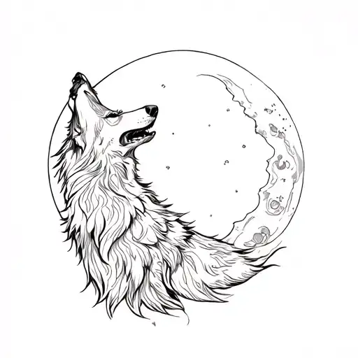 Wolf Howling At The Moon
