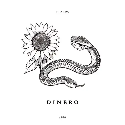 Snakes And Sunflower And Name Dinero
