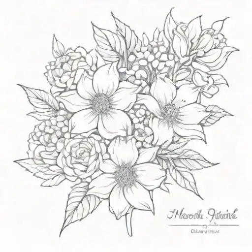 March April May July October Birth Month Flower Bouquet