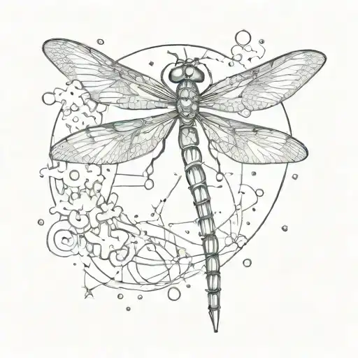 Dragonfly With Space Background