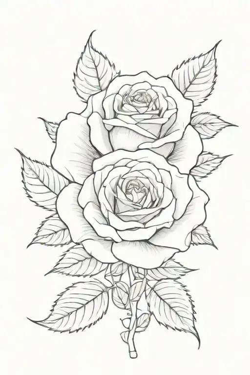 Rose With Name Janice In Cursive As The Stem With The Date 1975 - 2018 As Roman Numerals On Forarm