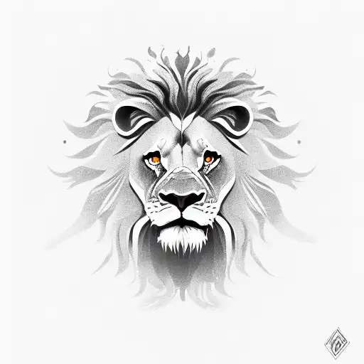 Lion Head With 4 Stars Glass Ball In Mouth