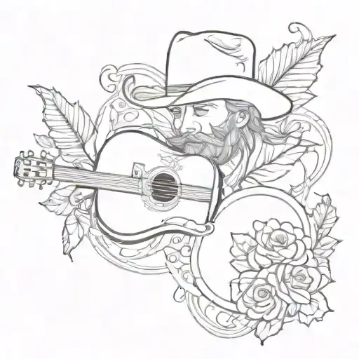 Create A Tattoo That Represents The Connection Between Family And Country Music