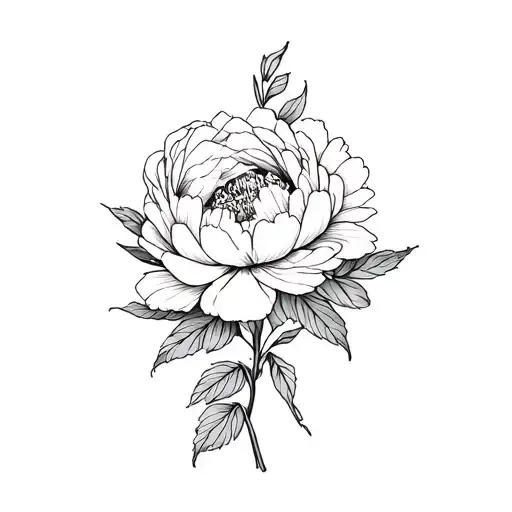 Sexual Assault Symbol And Peony Flowers
