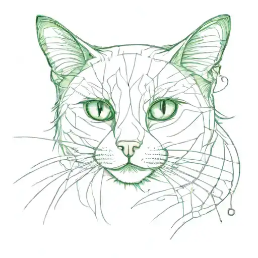 Red Cat With Green Eyes