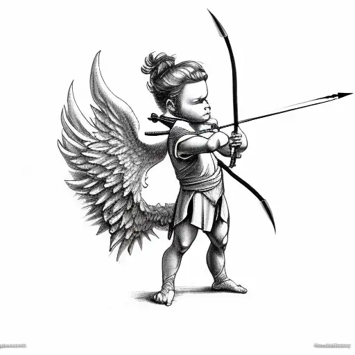 Angry Cupid Shooting Arrow