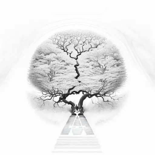 Steps Leading To Tree Of Life