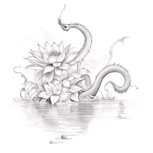 Water Lilys Pearls And Dragons