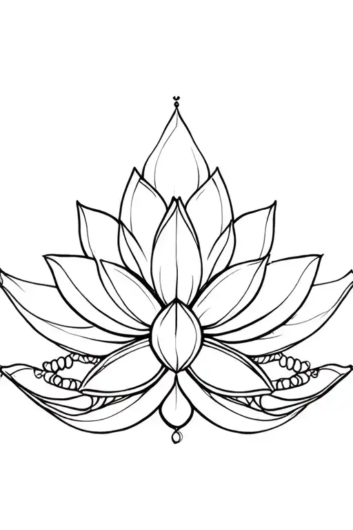 Mandala Lotus Flower With Beaded Lace Patterns