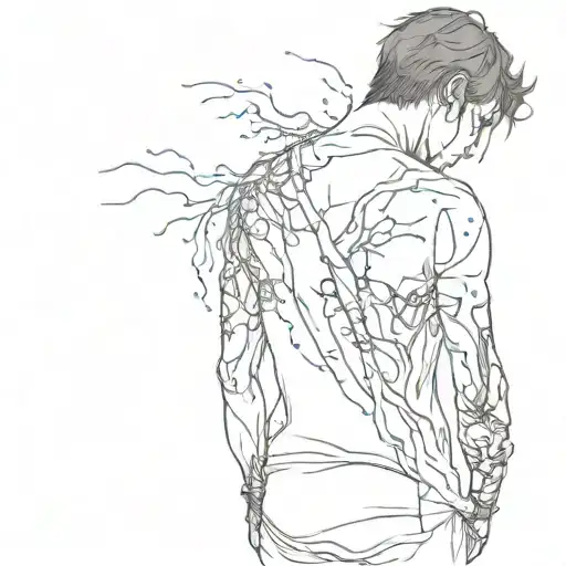 Guy Bleeding Looking Back With No Regrets With A Quote