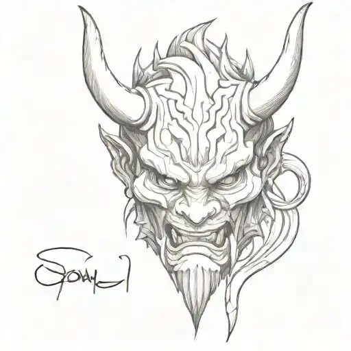 Bottom Half Of A Oni Mask