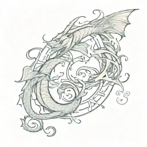 A Dragon And A Pisces Sign