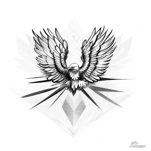 'Ks' Name With Eagle Wings