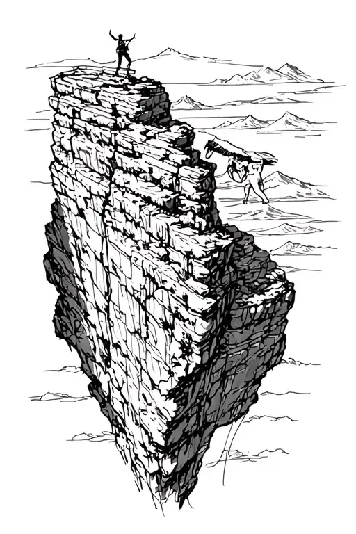 Cliffs Climber Reaching