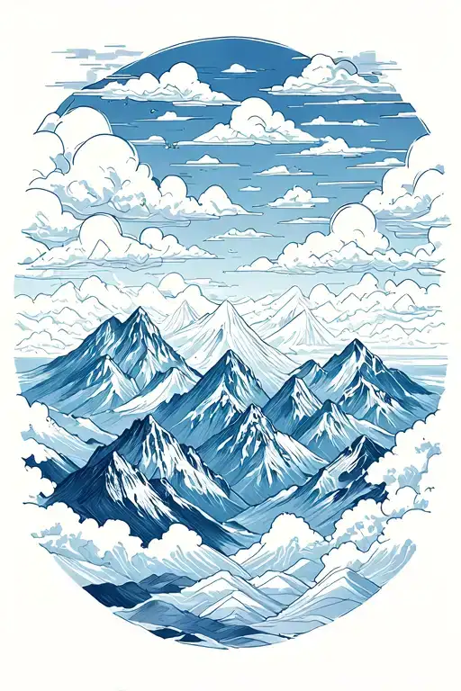 Mountains Clouds