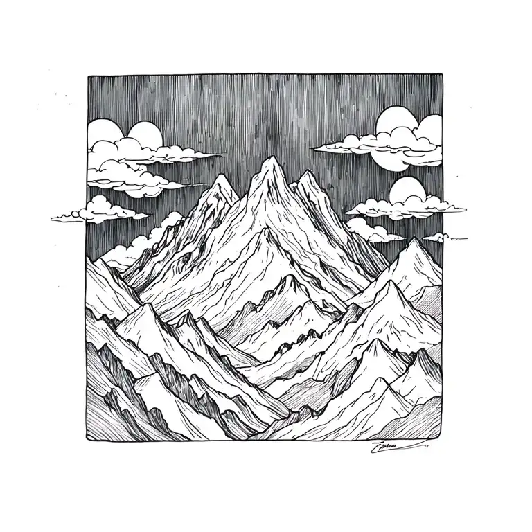 Mountains Clouds