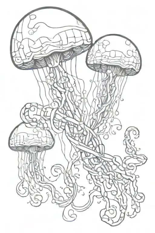 Jellyfish Entwined In A Dna