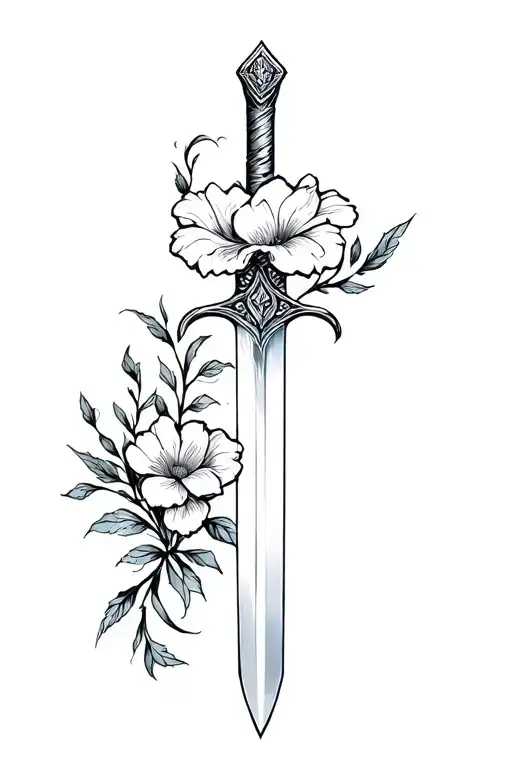 Sword With Small Flower