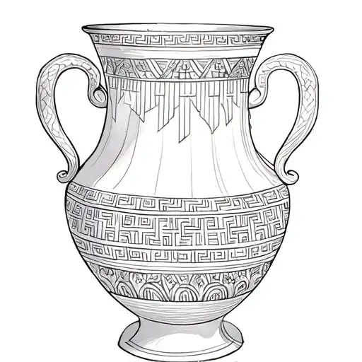 Greek And Egyptian Vase
