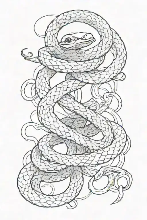 A Long Two Head Snake Gets Cut With Three Scissors