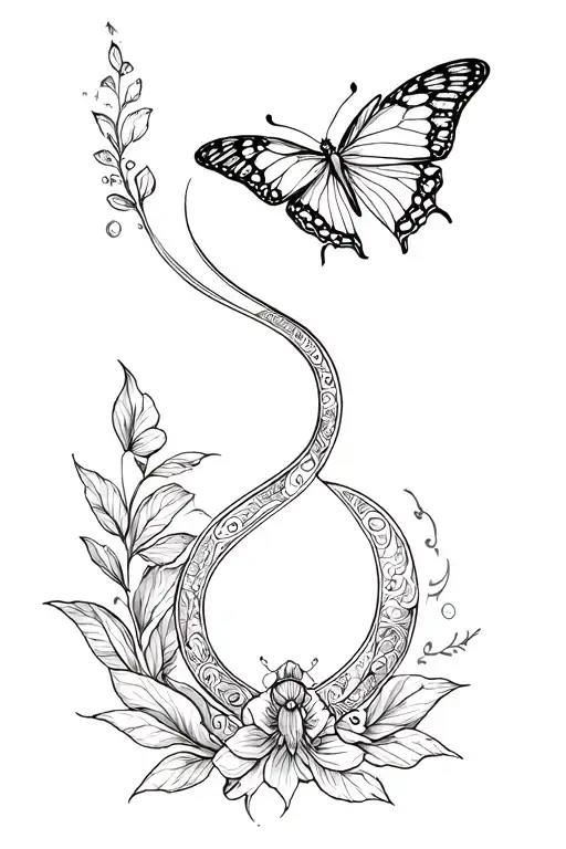 Gemini Sign And Butterfly