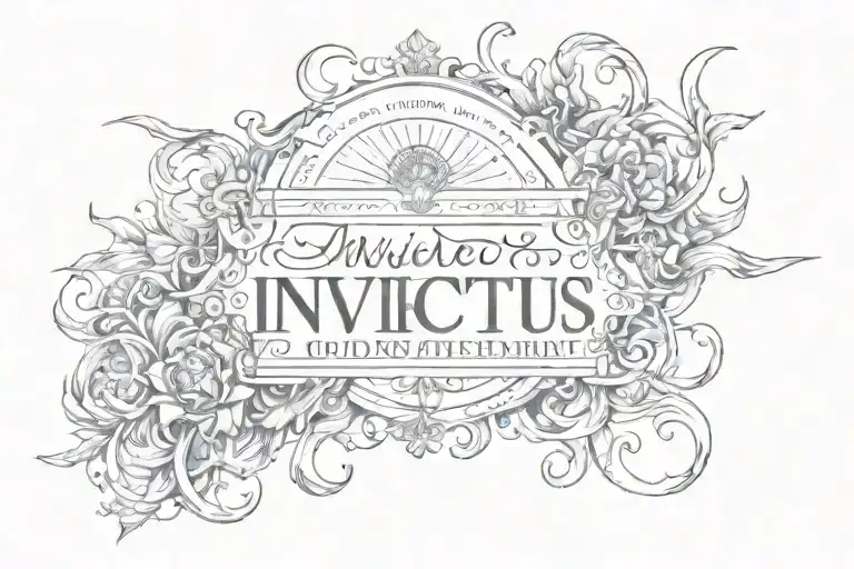 I Want To Tattoo Just The Text Invictus With The Best Font